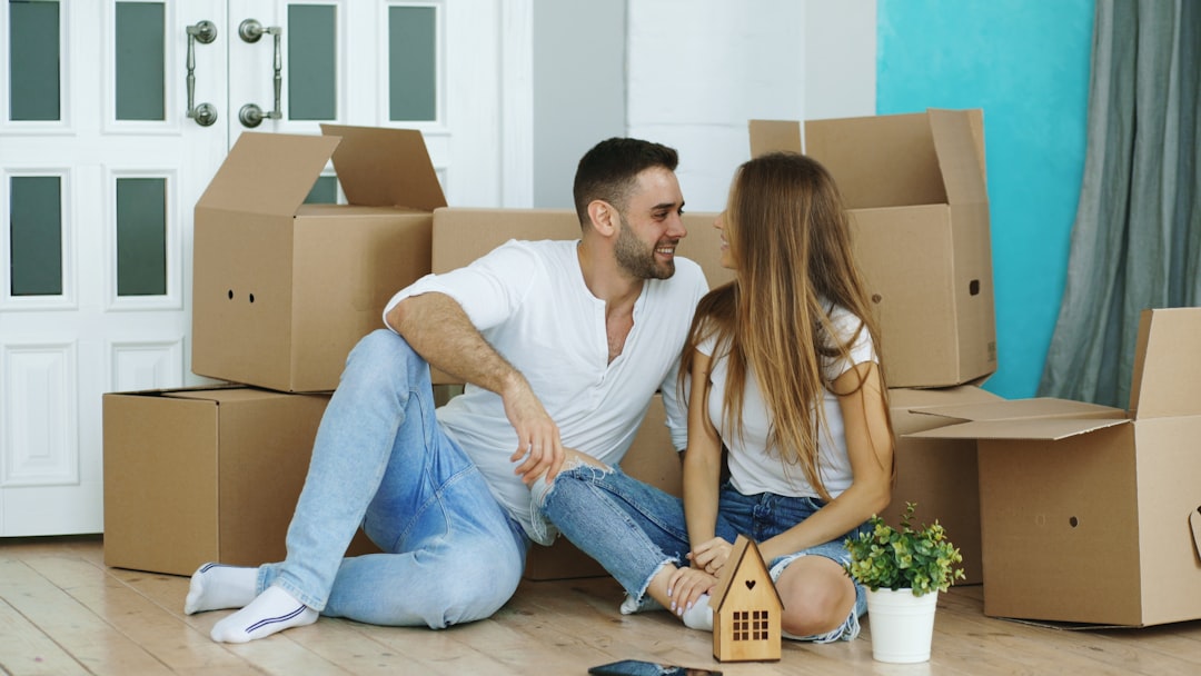 Happy family buying a new home